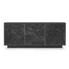 Aparador de madera lacada con 2 o 3 puertas de cerámica Made in Italy - Fiorenza Viadurini