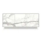 Aparador de madera lacada con 2 o 3 puertas de cerámica Made in Italy - Fiorenza Viadurini