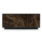 Aparador de madera lacada con 2 o 3 puertas de cerámica Made in Italy - Fiorenza Viadurini