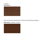 Aparador de cristal lacado en la parte posterior con perfil de madera maciza, fabricado en Italia - Lutea Viadurini