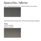 Aparador moderno con puertas batientes de cristal lacado en la parte posterior, fabricado en Italia - Lutea Viadurini