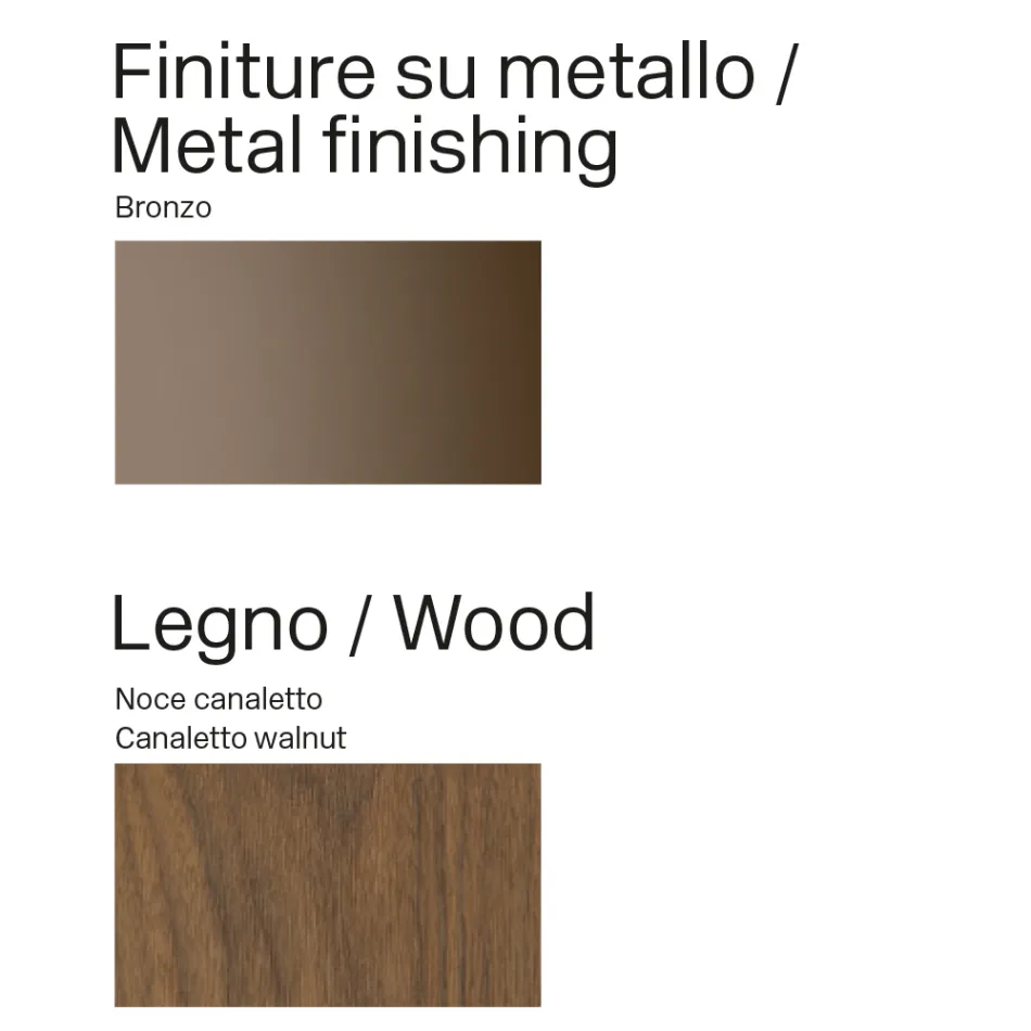 Aparador moderno de madera y metal curvado, fabricado en Italia - Rugiada Viadurini