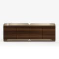 Aparador moderno de madera y metal curvado, fabricado en Italia - Rugiada