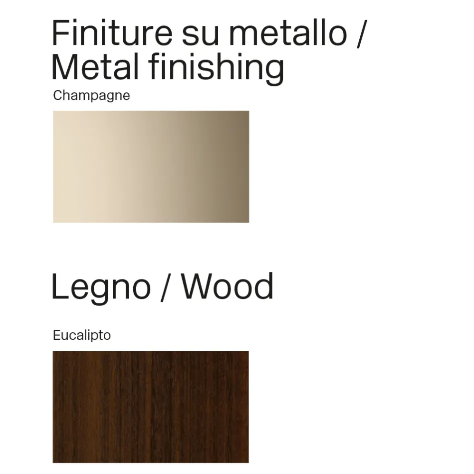 Aparador moderno de madera y metal curvado, fabricado en Italia - Rugiada Viadurini