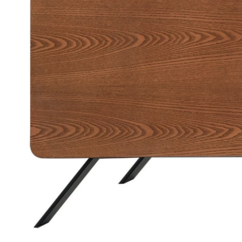 Aparador de salón estructura Mdf y madera maciza 4 puertas Made in Italy - Rosalba Viadurini