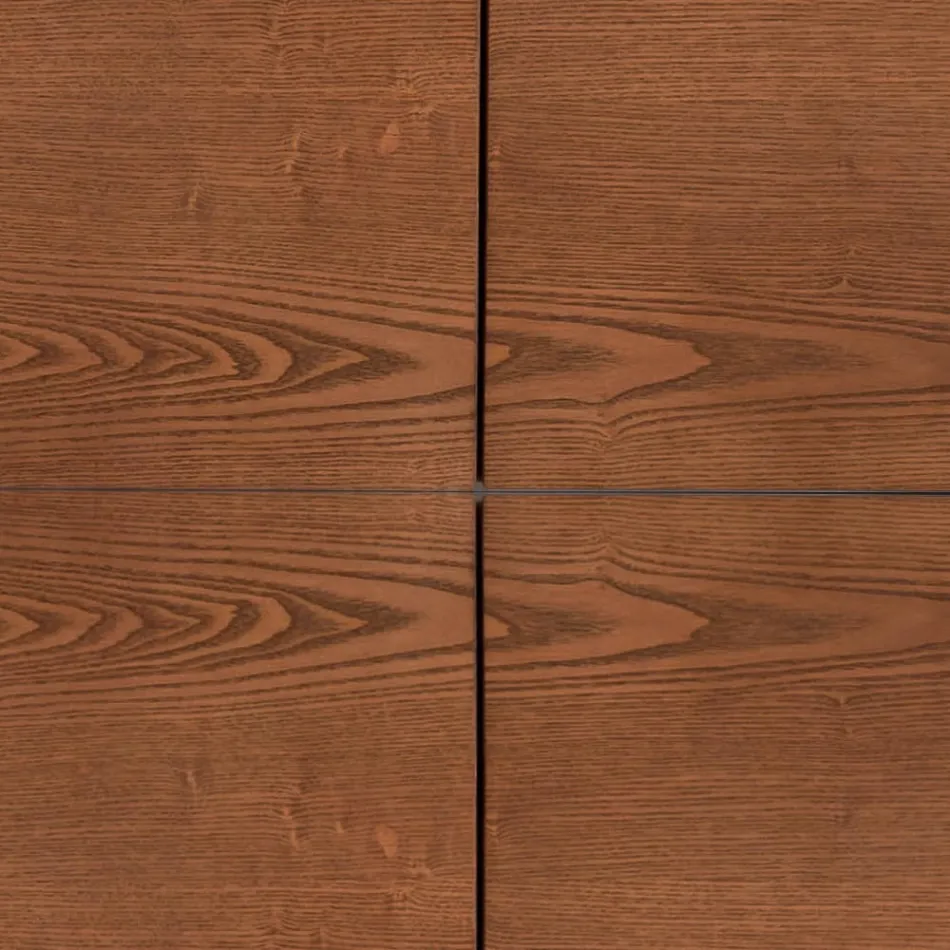 Aparador de salón estructura Mdf y madera maciza 4 puertas Made in Italy - Rosalba Viadurini