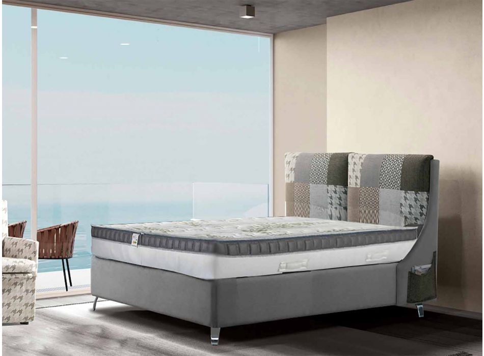 Un colchón y medio en Memory AquaForm de 25 cm de altura Hecho en Italia - Idea Viadurini