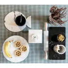 Rodillo de mármol con asas de madera Made in Italy - Senni Viadurini