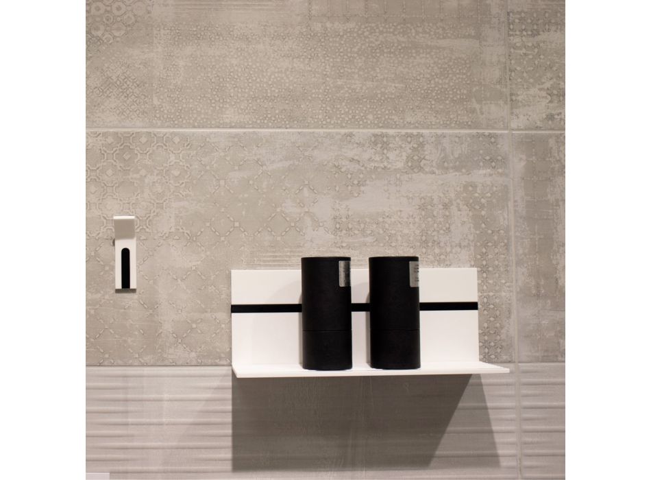 Estante de pared de Corian blanco L 35 o L 60 cm Calidad Made in Italy - Elono Viadurini