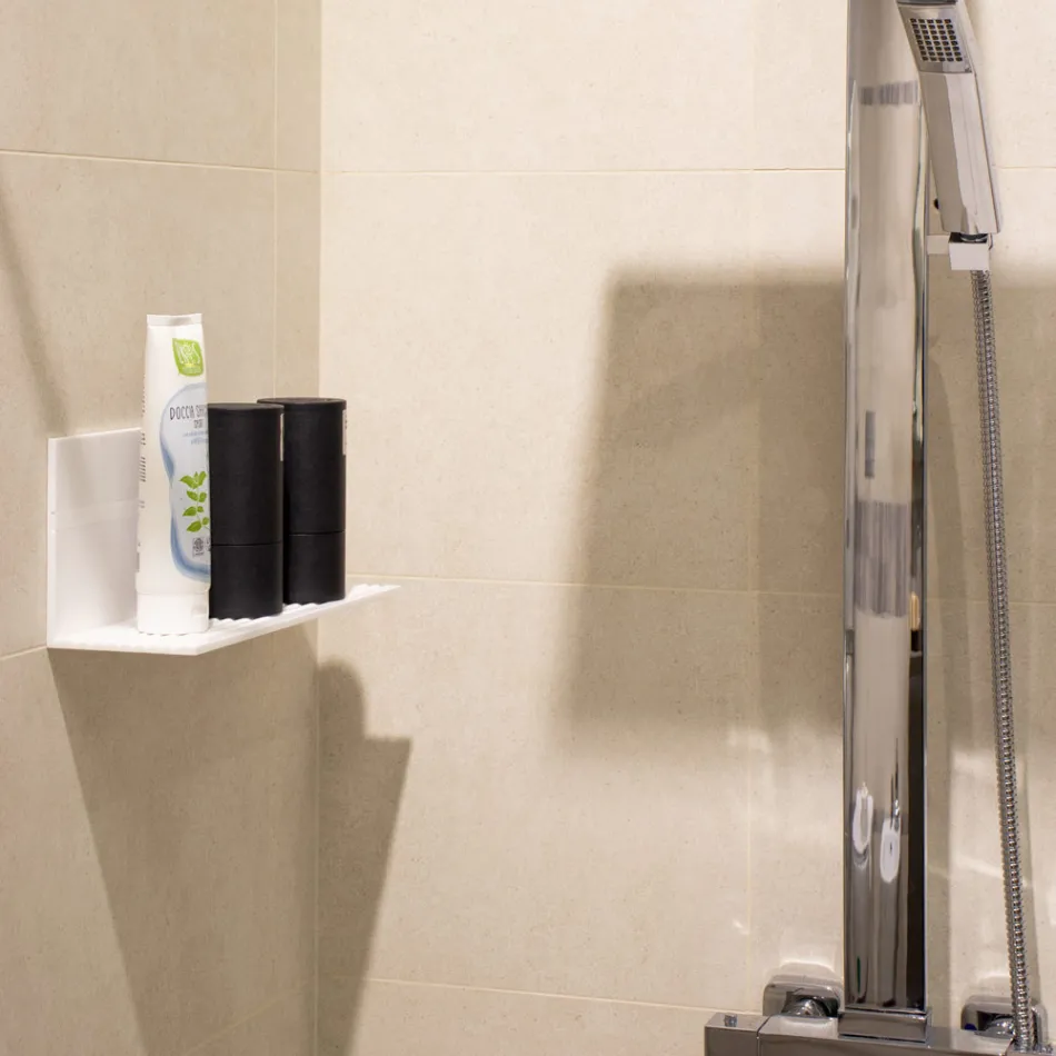 Estante de pared de Corian blanco L 35 o L 60 cm Calidad Made in Italy - Elono Viadurini