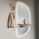 Estantería de pared Real con dos estantes metálicos en tres colores. Viadurini