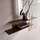 Estantería de pared Real con dos estantes metálicos en tres colores. Viadurini