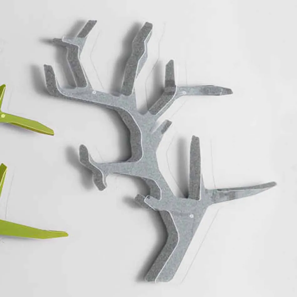 Estante de pared de plexiglás con percheros Made in Italy - Neón Viadurini