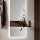 Estantería de pared metálica ondulada Nimea en tres acabados de color. Viadurini