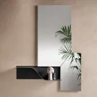 Estantería de pared metálica ondulada Nimea en tres acabados de color. Viadurini