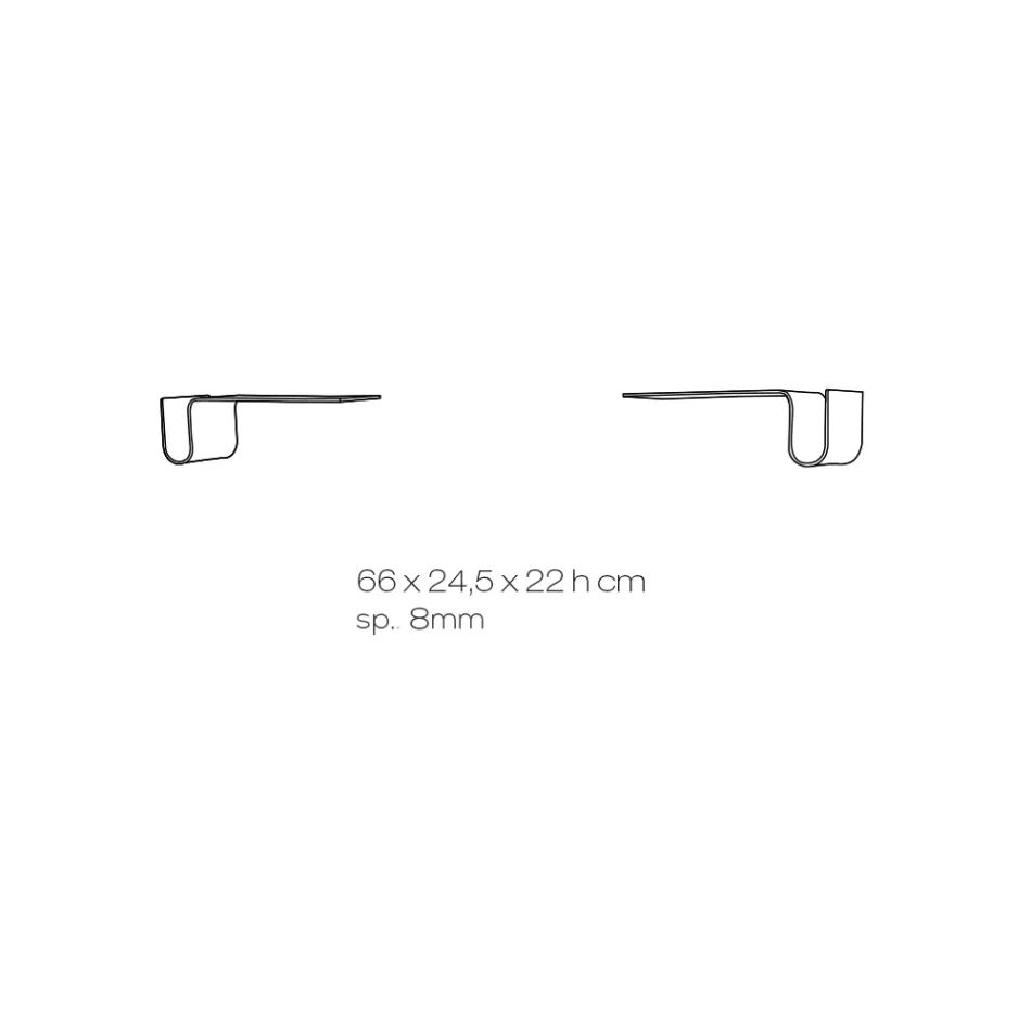 Estantería de diseño en cristal acrílico transparente Made in Italy - Teride Viadurini