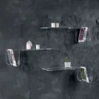 Estantería de diseño en cristal acrílico transparente Made in Italy - Teride Viadurini