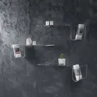 Estantería de diseño en cristal acrílico transparente Made in Italy - Teride Viadurini