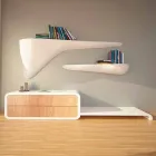 Estantería de diseño moderno producida en Italia, Sizzano. Viadurini