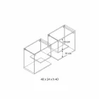 Estantes De Pared De Vidrio Transparente Versátil Diseño Elegante 2 Piezas - Rollo Viadurini