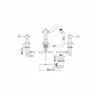 Mezclador de 3 orificios para bidé en latón de diseño clásico Made in Italy - Shelly Viadurini