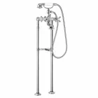 Mezclador clásico para bañera de suelo en latón Made in Italy - Panico Viadurini