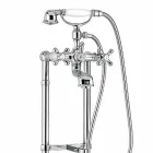 Mezclador clásico para bañera de suelo en latón Made in Italy - Panico Viadurini