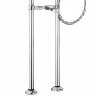 Mezclador clásico para bañera de suelo en latón Made in Italy - Panico Viadurini