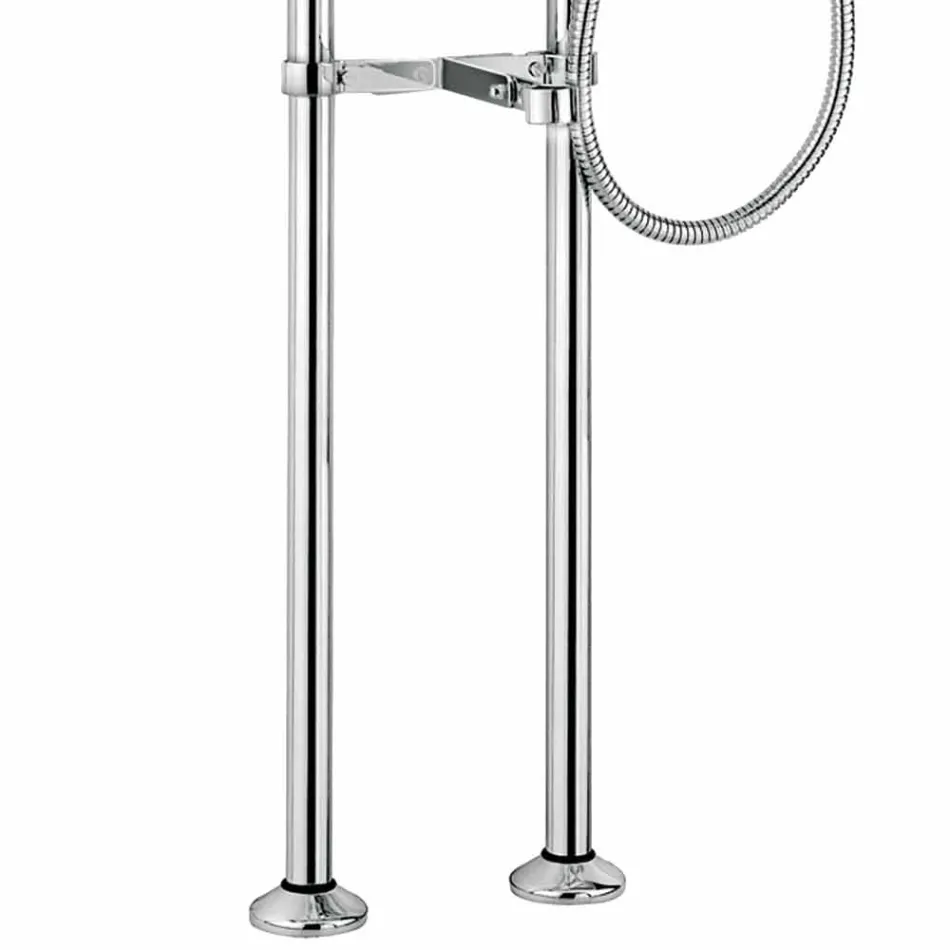 Mezclador clásico para bañera de suelo en latón Made in Italy - Panico Viadurini