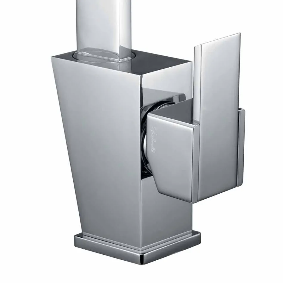 Mezclador con caño regulable para lavabo en latón Made in Italy - Alibi Viadurini