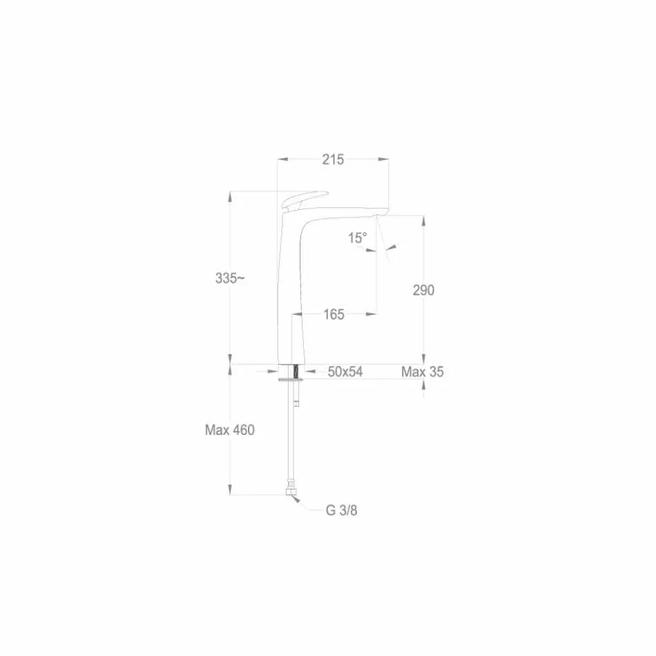 Mezclador de diseño para lavabo en latón Made in Italy - Filipo Viadurini