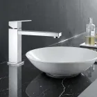 Mezclador de lavabo de baño con caño de 170 mm de distancia entre ejes Made in Italy - Medida Viadurini