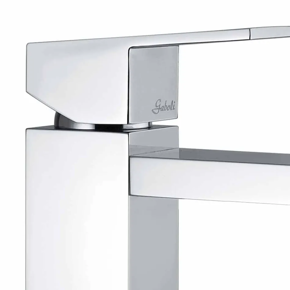 Mezclador de lavabo de baño con caño 170 mm distancia entre ejes Made in Italy - Medida Viadurini