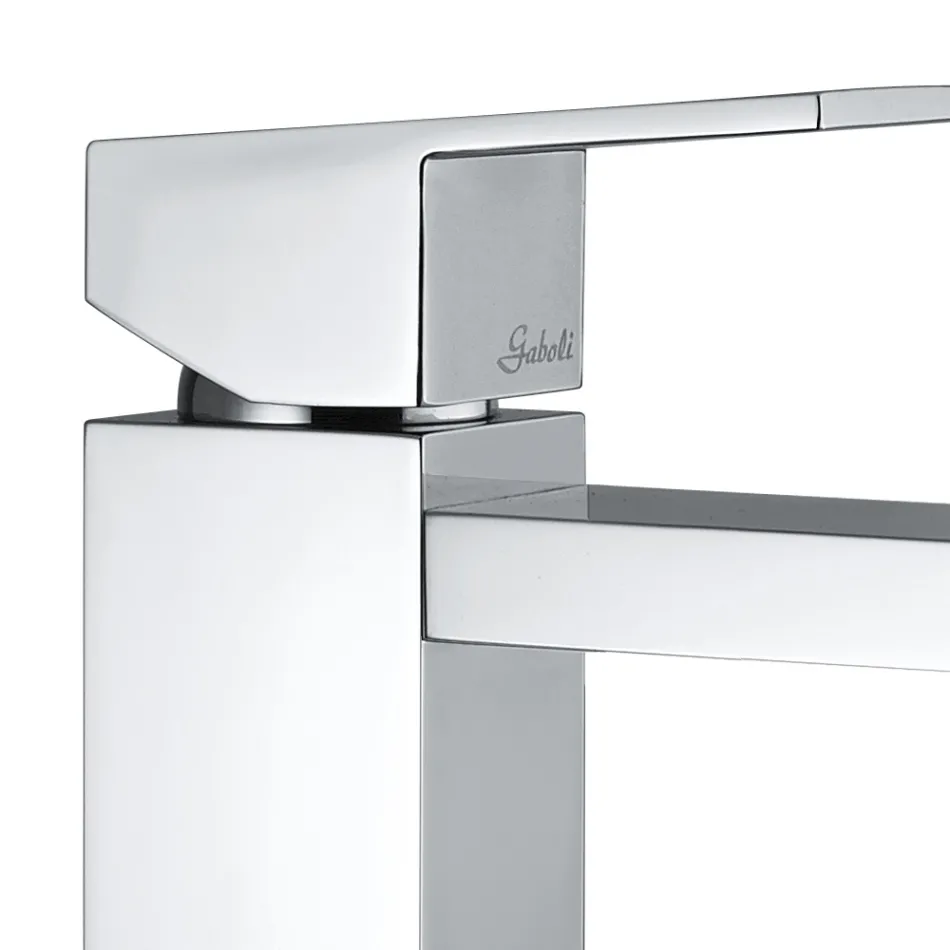 Mezclador de lavabo de baño con caño de 170 mm de distancia entre ejes Made in Italy - Medida Viadurini