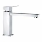 Mezclador de lavabo de baño con caño 170 mm distancia entre ejes Made in Italy - Medida Viadurini