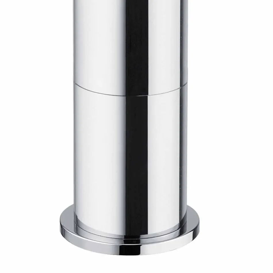 Mezclador de lavabo de baño de latón cromado sin desagüe Made in Italy - Ermia Viadurini