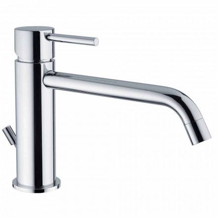 Mezclador de lavabo con caño 200 mm Distancia al centro en latón Made in Italy - Liro Viadurini