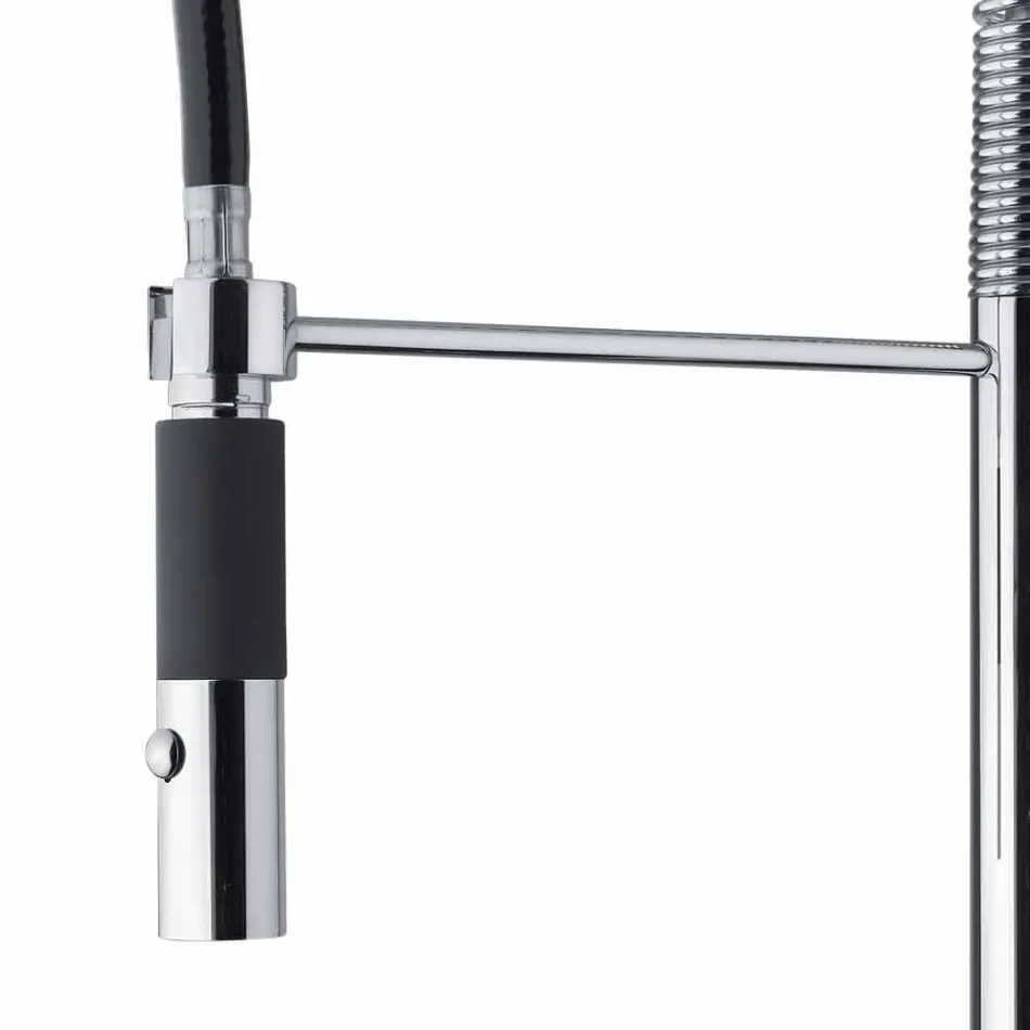 Mezclador de lavabo de cocina ajustable de latón con resorte Made in Italy - Keope Viadurini