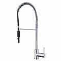 Mezclador de lavabo de cocina ajustable de latón con resorte Made in Italy - Keope
