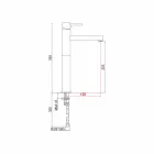 Mezclador de lavabo extendido de latón sin desagüe Made in Italy - Ermia Viadurini