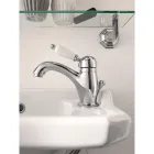 Mezclador de lavabo hecho a mano de latón con palanca estilo clásico - Noriana Viadurini
