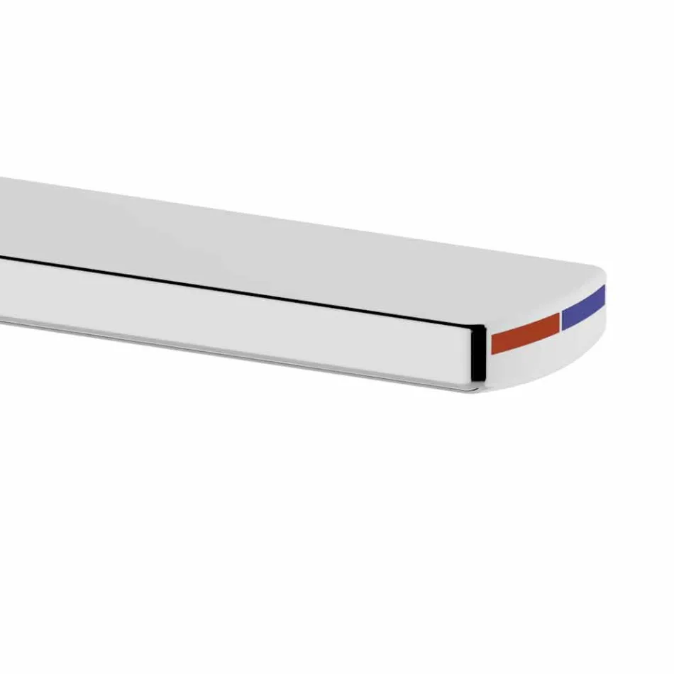 Mezclador de lavabo de baño moderno en metal cromado - Zanio Viadurini