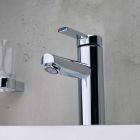 Mezclador de lavabo de baño moderno en metal cromado - Zanio Viadurini