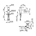 Mezclador monomando de bidé diseño clásico latón cromado - artemisia Viadurini