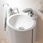 Mezclador monomando de diseño moderno para lavabo de baño acabado cromado - Gonzo Viadurini