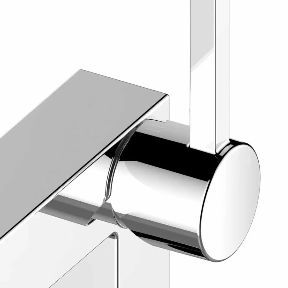 Mezclador de bidé monomando de diseño moderno en metal cromado - Girino Viadurini