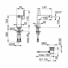 Mezclador de bidé monomando moderno de metal con desagüe - Etto Viadurini