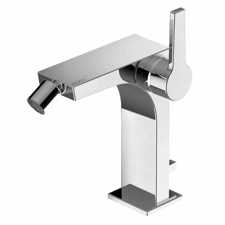 Mezclador de bidé monomando moderno de metal con desagüe - Etto Viadurini