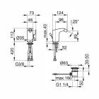 Mezclador monomando moderno para bidé en metal cromado - Gonzo Viadurini