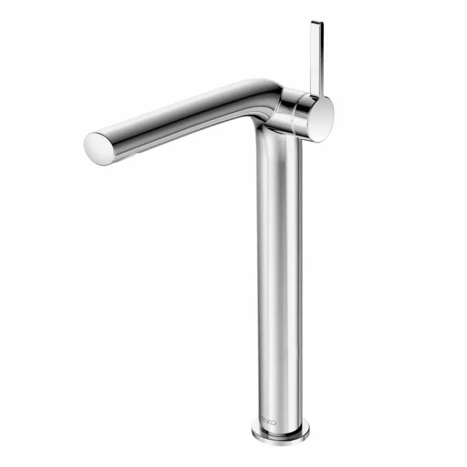 Mezclador monomando moderno para lavabo sin desagüe metálico - Pinto Viadurini